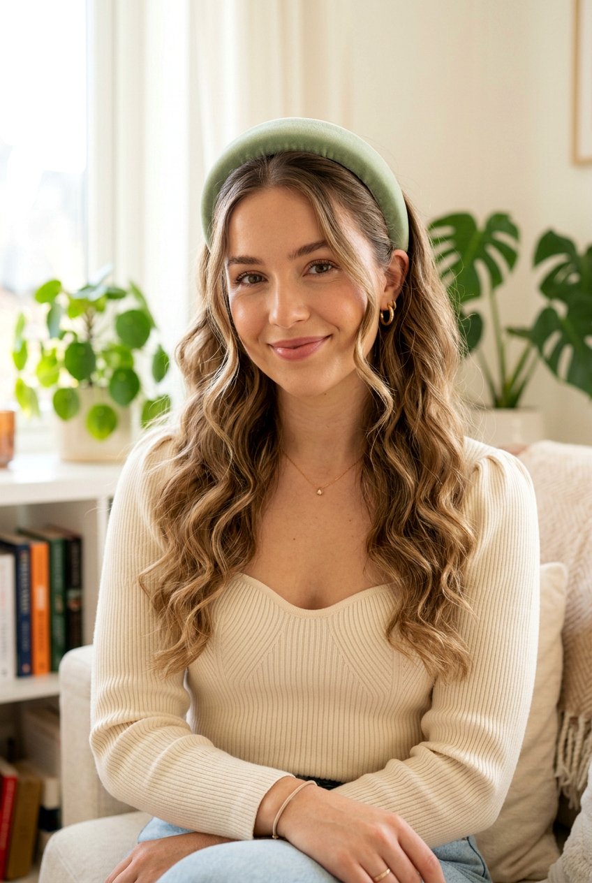 Soft Girl Wavy Hair With Headband - 20 soft girl hairstyles - 20 soft girl hairstyles