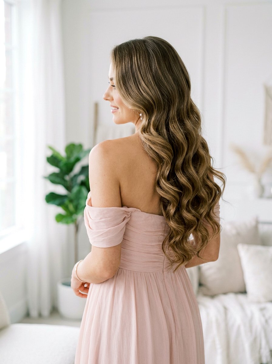 Soft Glamorous Waves - 20 party hairstyle for off shoulder dress - 20 party hairstyle for off shoulder dress