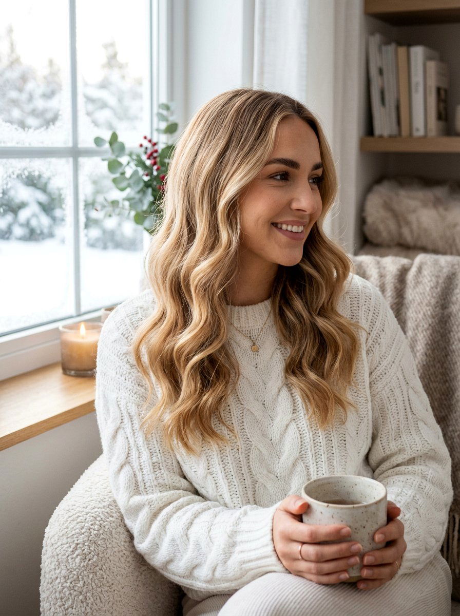 Soft Gold Blonde Balayage for Winter - 20 soft gold blonde balayage - 20 soft gold blonde balayage