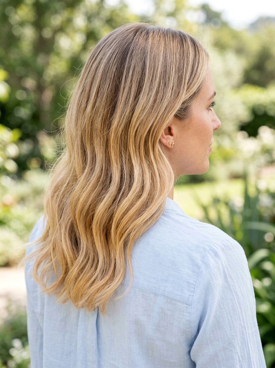 Soft Gold Blonde Balayage on Fine Hair - 20 soft gold blonde balayage - 20 soft gold blonde balayage