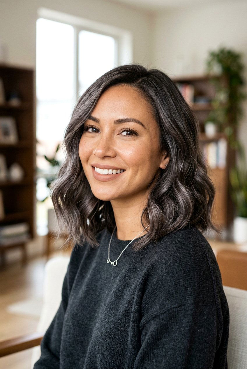 Soft Graphite Brown - 20 cool toned brunette hair - 20 cool toned brunette hair