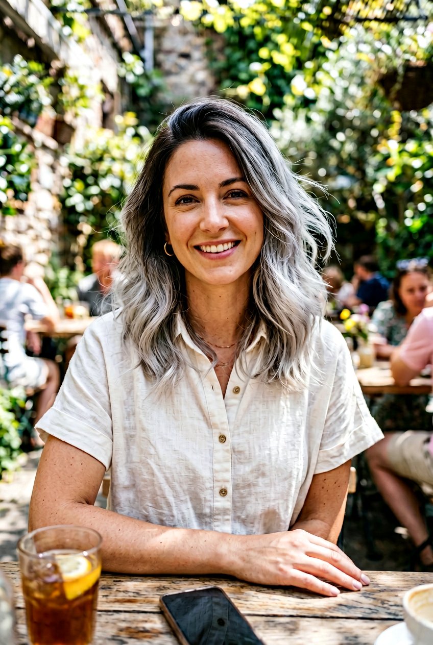 Soft Gray Ombre - 20 natural looking gray blend hair color