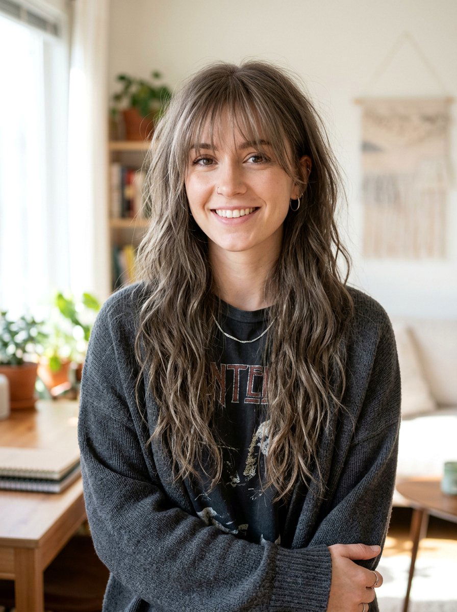 Soft Grunge Wispy Bangs Haircut Women - 20 soft grunge haircut women - 20 soft grunge haircut women