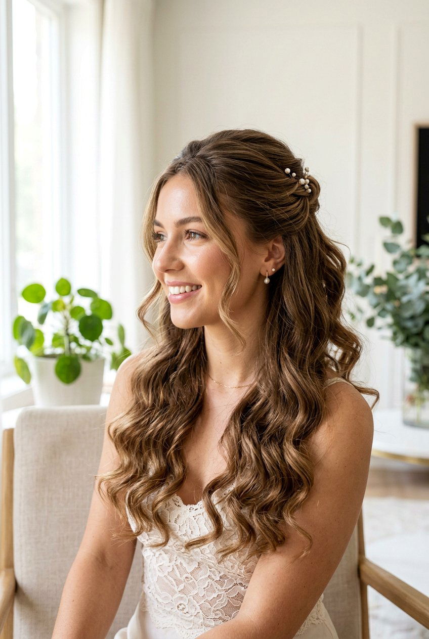 Soft Half Up Half Down Curls - 20 soft curls hairstyles - 20 soft curls hairstyles