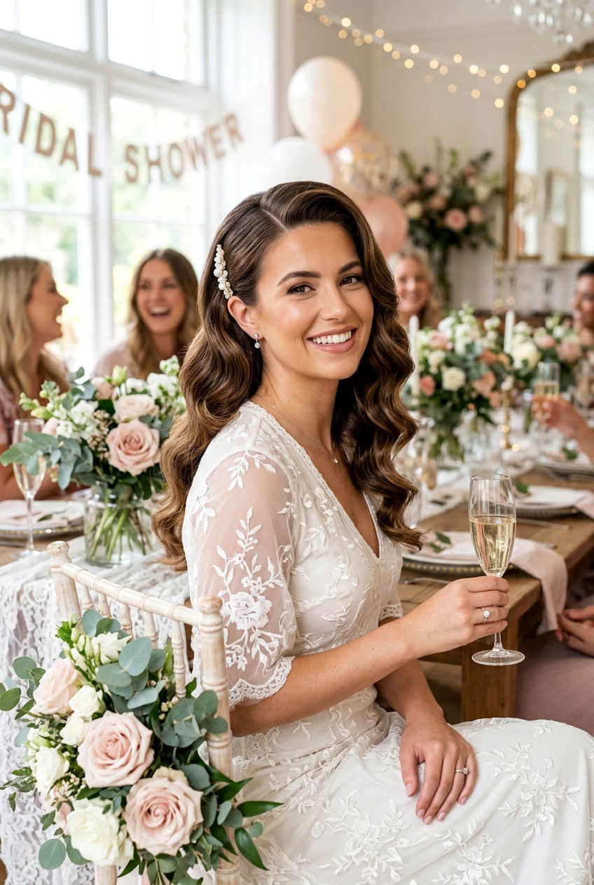 Soft Hollywood Waves For Bridal Shower - 20 bridal shower hairstyles - 20 bridal shower hairstyles