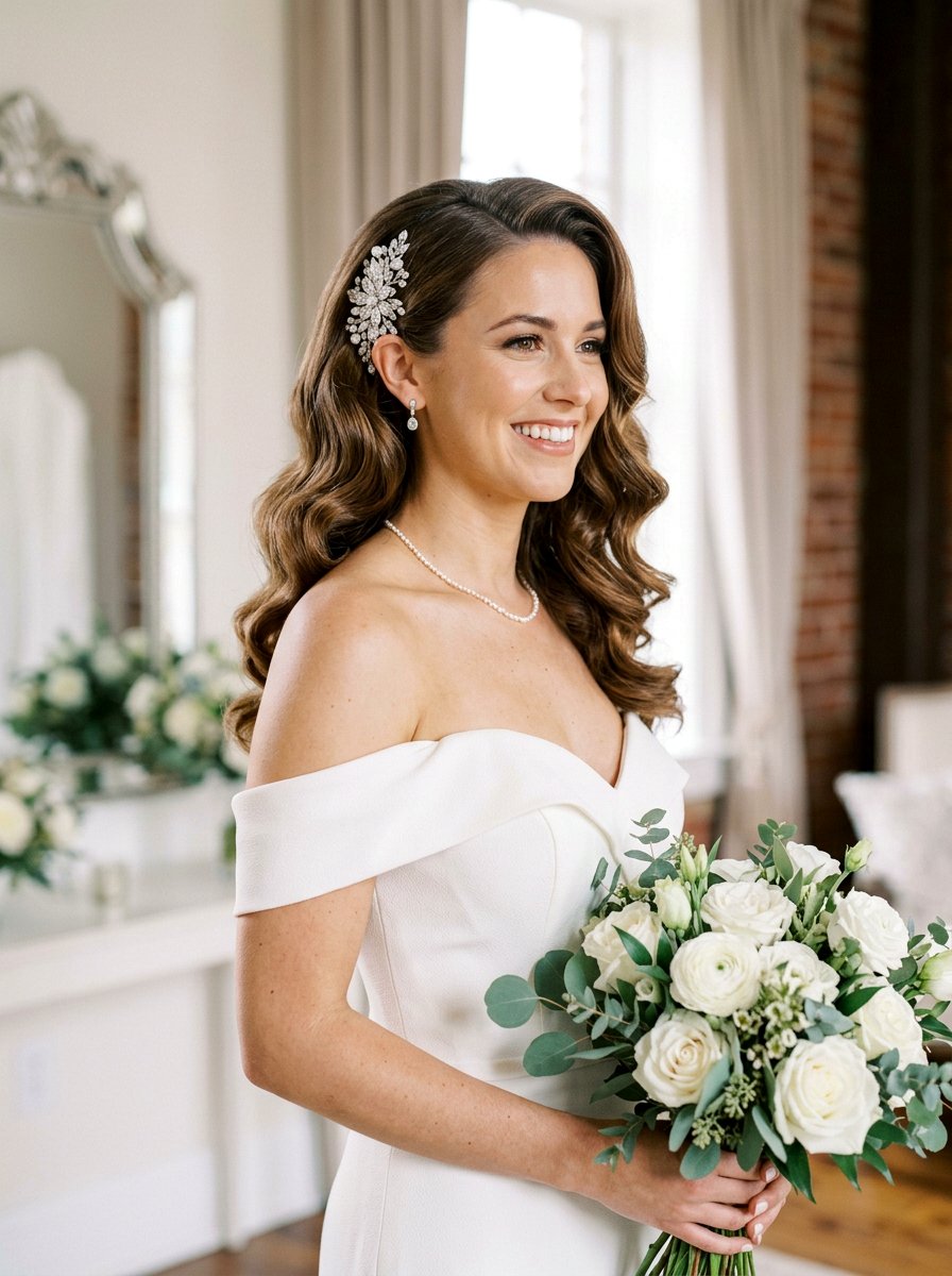 Soft Hollywood Waves Wedding - 20 wedding hairstyles for outdoor ceremony - 20 wedding hairstyles for outdoor ceremony