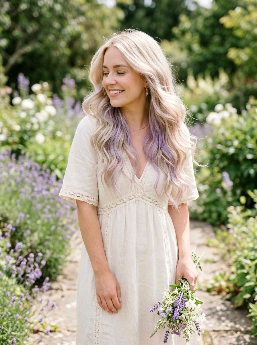 Soft Lavender Peekaboo Highlights For A Pastel Look - 20 violet peekaboo highlights - 20 violet peekaboo highlights