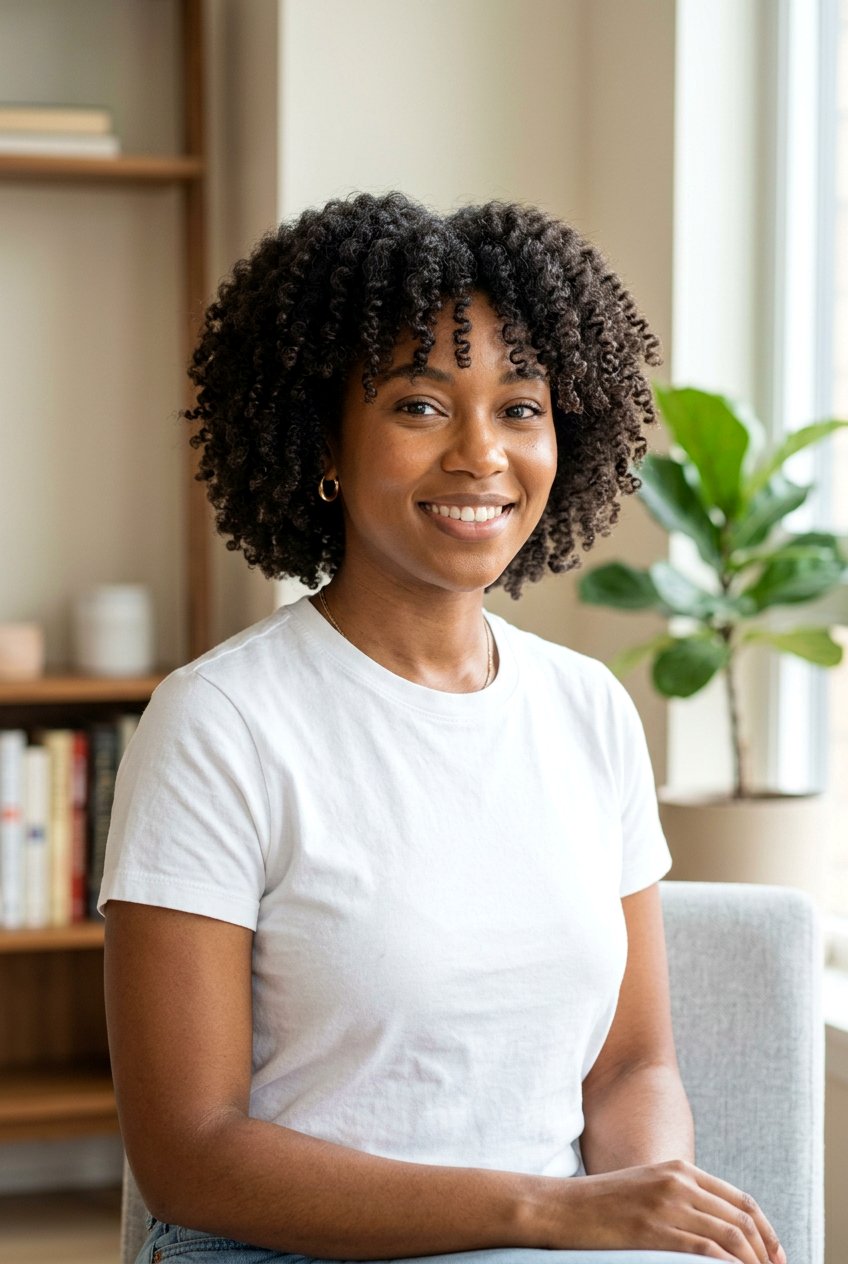 Soft Layered Afro Bob - 20 curly afro bob haircut - 20 curly afro bob haircut