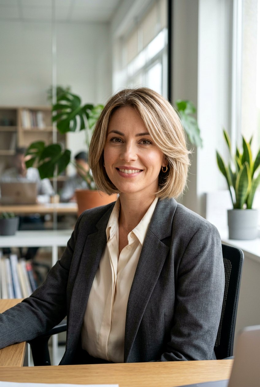 Soft Layered Bob - 20 sleek office bob with layers - 20 sleek office bob with layers