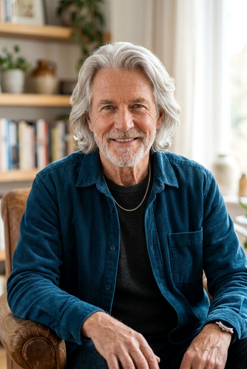 Soft Layered Chin Length Flow - 20 bro flow for older men - 20 bro flow for older men