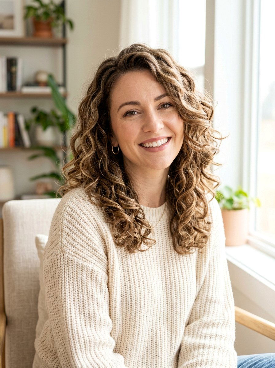 Soft Layered Medium Cut For Loose Curls - 20 haircut for loose curl pattern women - 20 haircut for loose curl pattern women