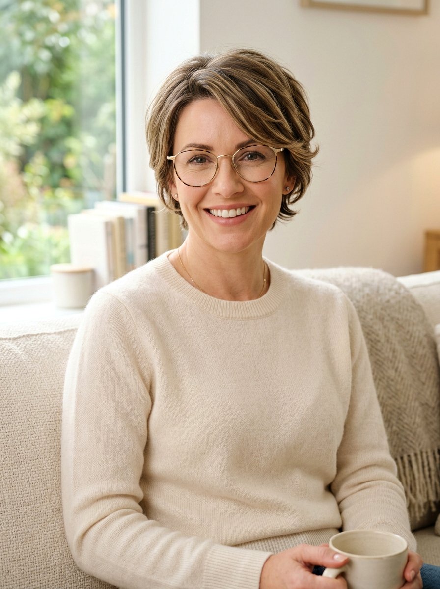 Soft Layered Pixie With Glasses - 20 short haircut for women over 50 with glasses - 20 short haircut for women over 50 with glasses