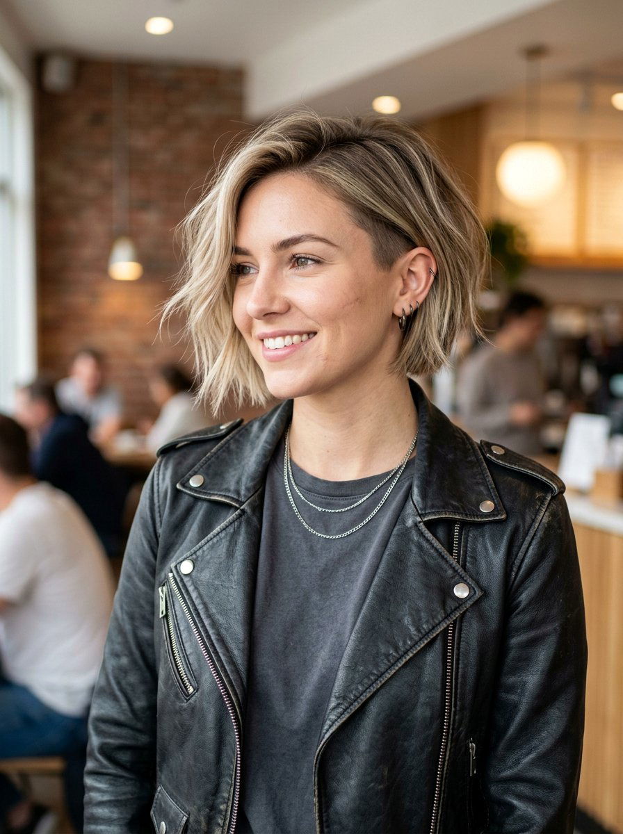 Soft Layered Undercut Bob - 20 hairstyle to add softness to angular face - 20 hairstyle to add softness to angular face