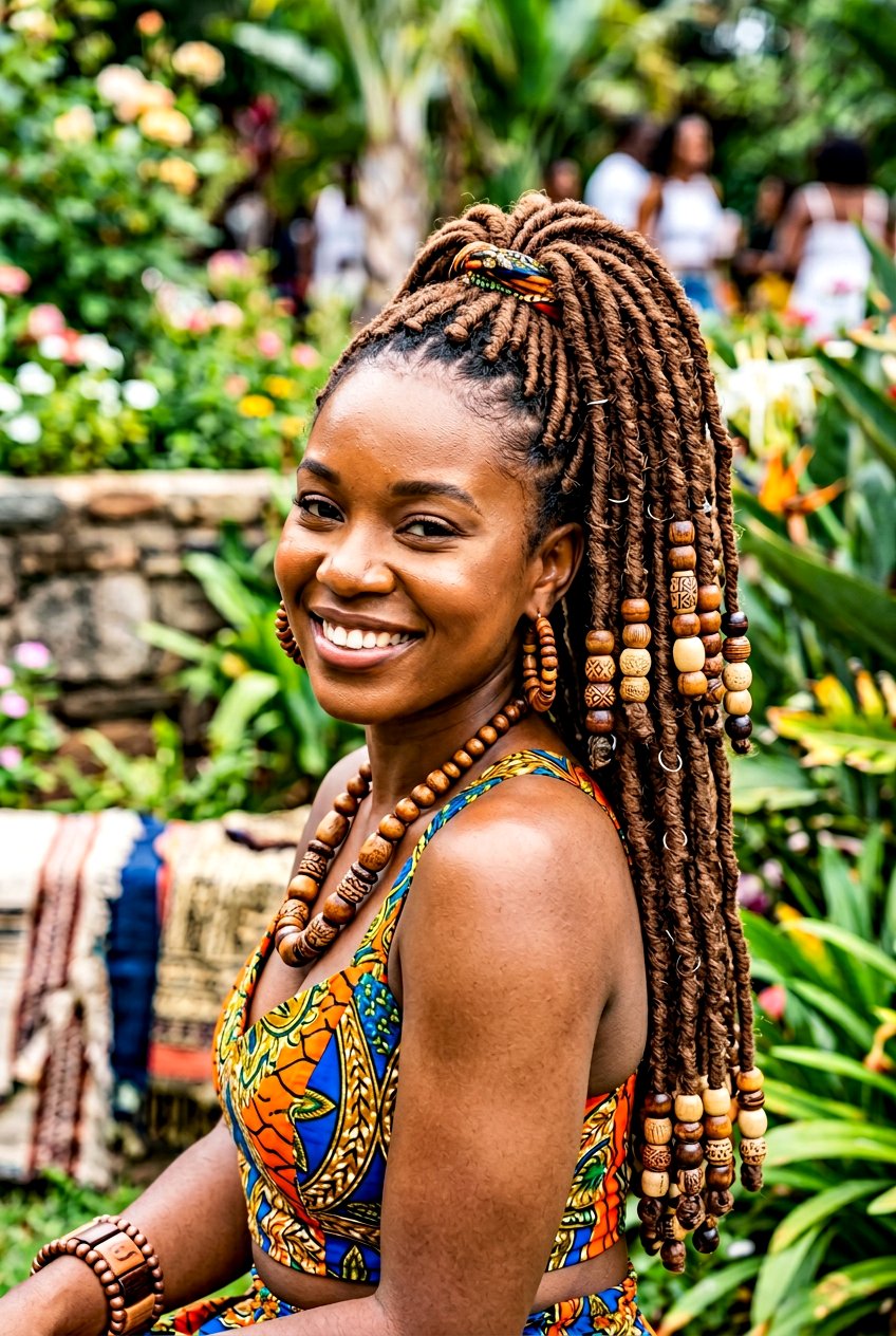 Soft Loc Ponytail With Beads - 20 soft loc ponytail hairstyles - 20 soft loc ponytail hairstyles