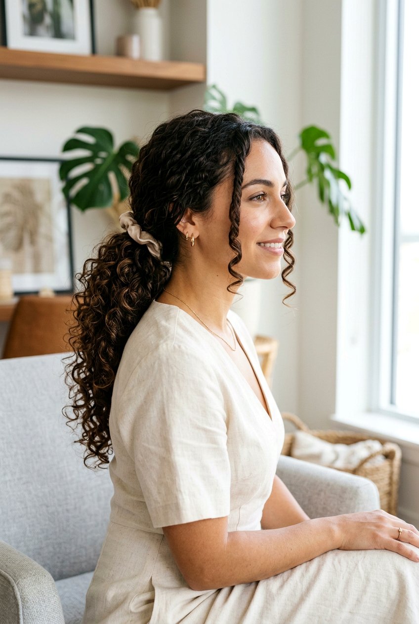 Soft Low Ponytail For Curly Hair - 20 soft low ponytail hairstyle - 20 soft low ponytail hairstyle