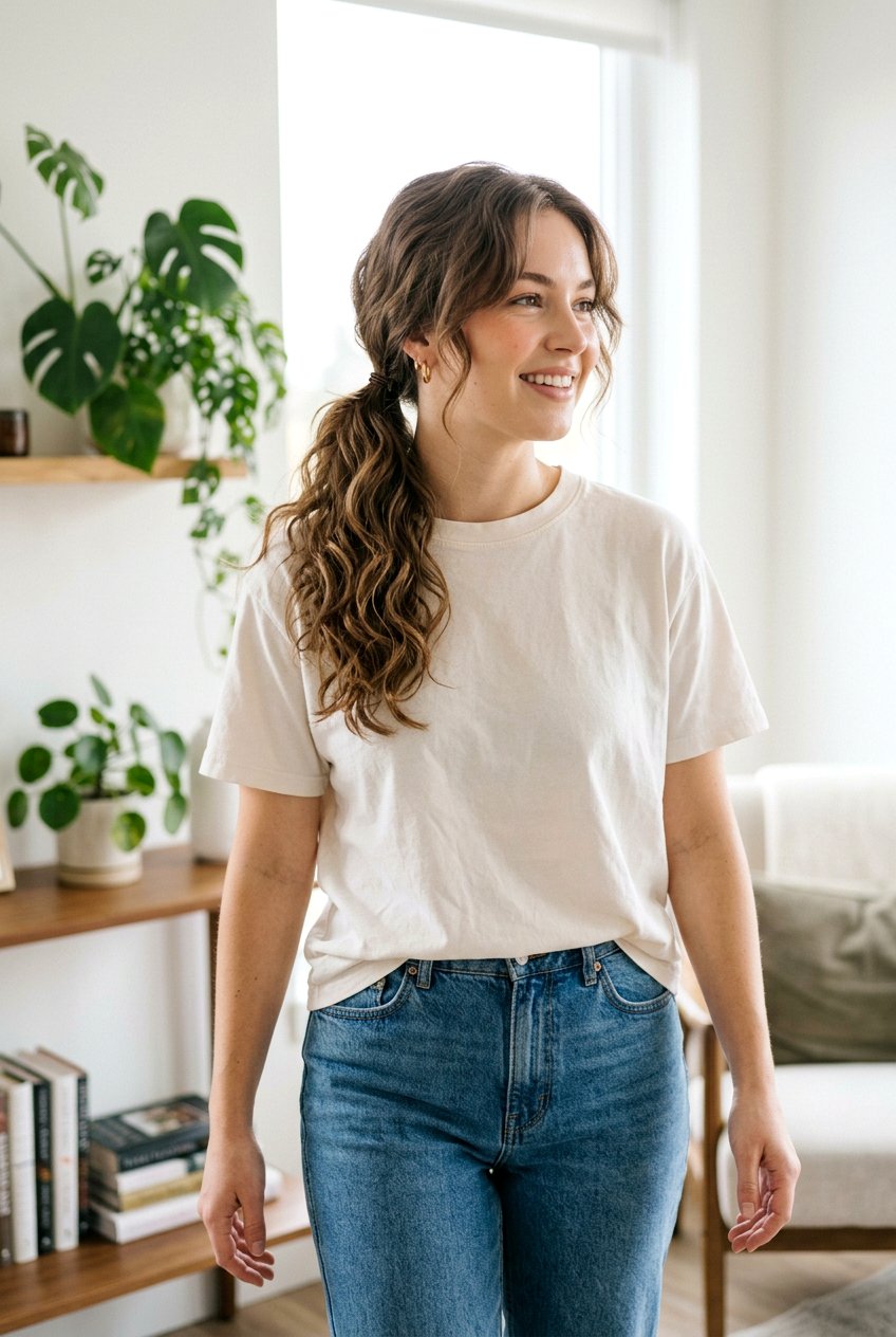 Soft Low Ponytail For Wavy Hair - 20 soft low ponytail hairstyle - 20 soft low ponytail hairstyle