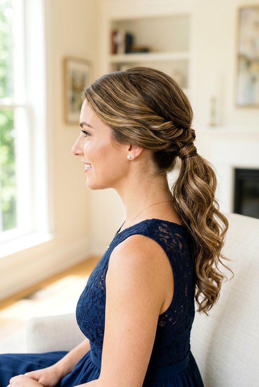 Soft Low Twisted Ponytail - 20 soft low ponytail hairstyle - 20 soft low ponytail hairstyle