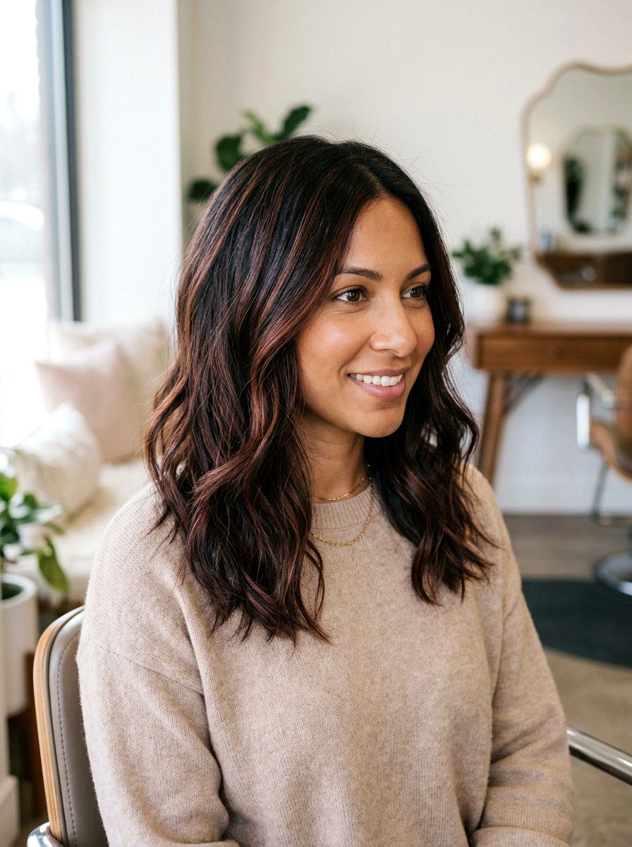 Soft Mahogany Highlights - 20 soft balayage for first time highlights - 20 soft balayage for first time highlights