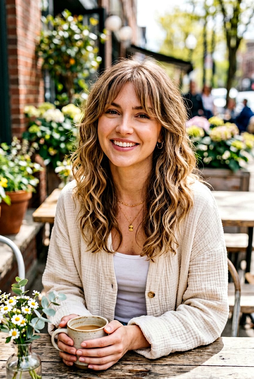 Soft Medium Shag With Curtain Bangs - 20 alternative shag haircut women - 20 alternative shag haircut women