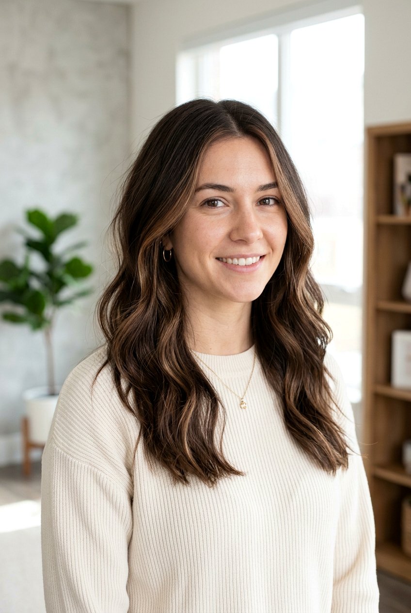 Soft Money Piece Balayage for Natural Brunettes - 20 money piece with balayage - 20 money piece with balayage