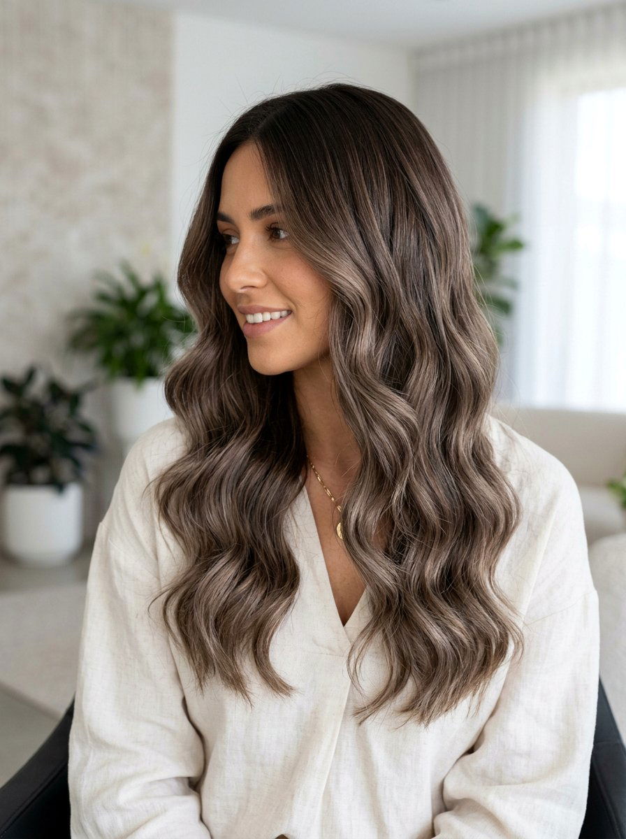 Soft Mushroom Brown Balayage For Brunettes - 20 soft mushroom brown balayage - 20 soft mushroom brown balayage