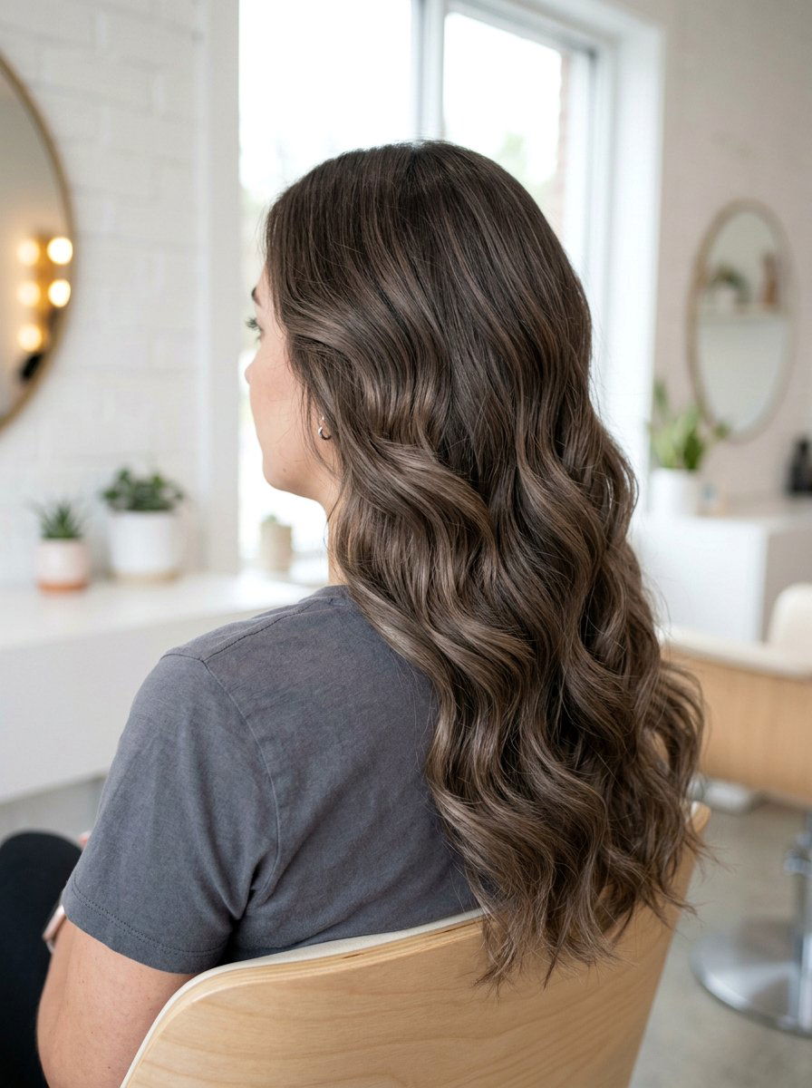 Soft Mushroom Brown Balayage On Thick Hair - 20 soft mushroom brown balayage - 20 soft mushroom brown balayage