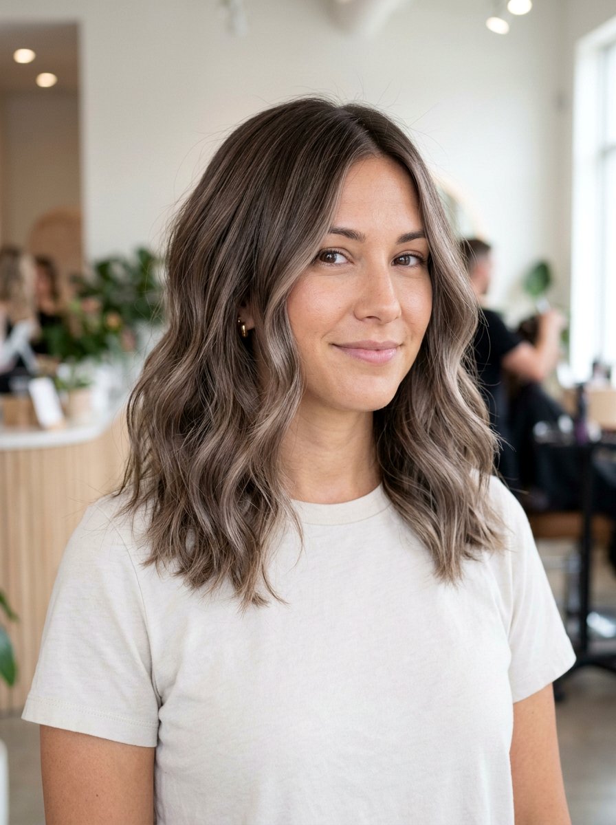 Soft Mushroom Brown Balayage With Babylights - 20 soft mushroom brown balayage - 20 soft mushroom brown balayage