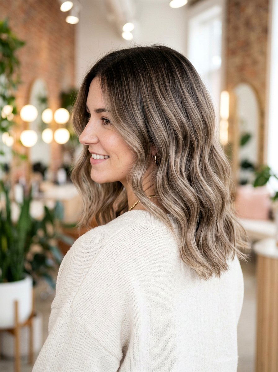 Soft Mushroom Brown Balayage With Shadow Root - 20 soft mushroom brown balayage - 20 soft mushroom brown balayage