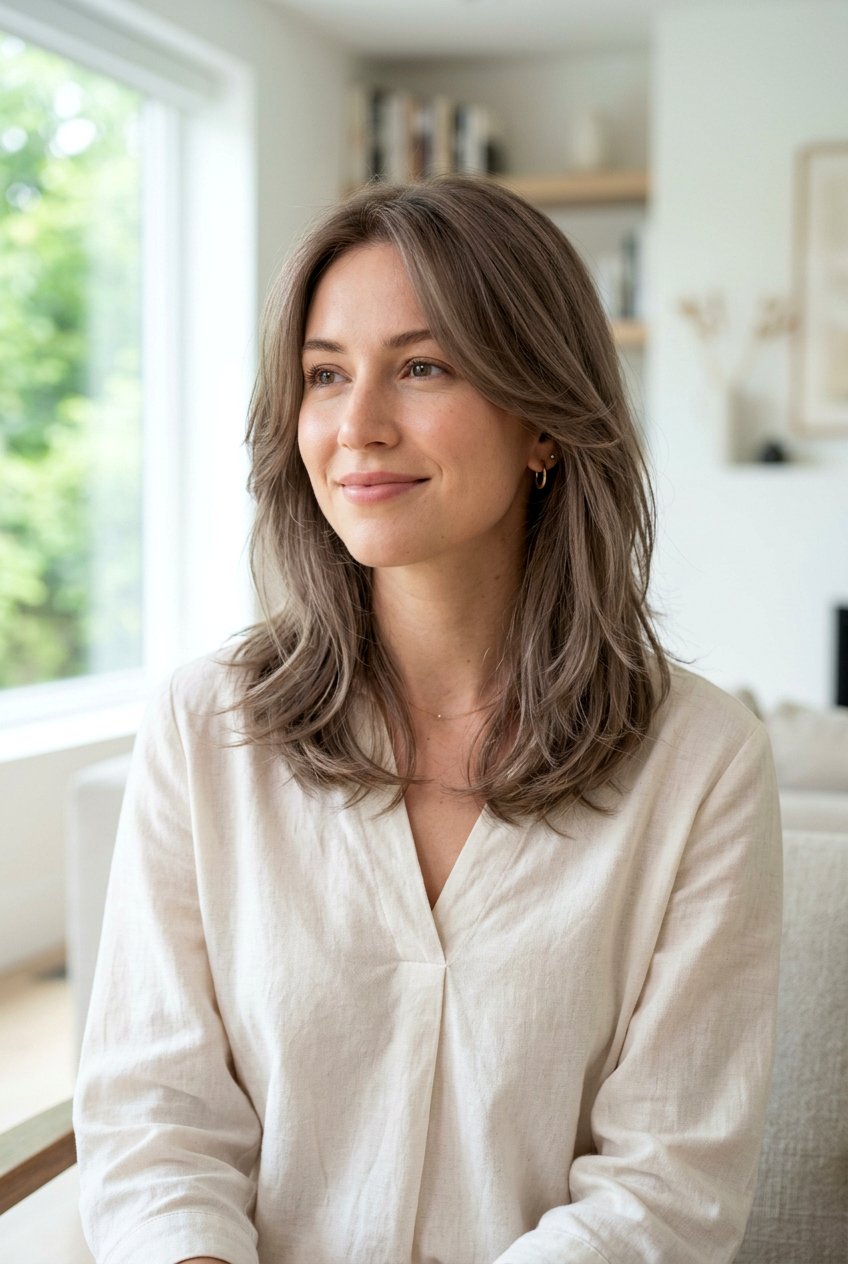 Soft Mushroom Brown On Fine Cool Toned Hair - 20 mushroom brown for cool skin tones - 20 mushroom brown for cool skin tones