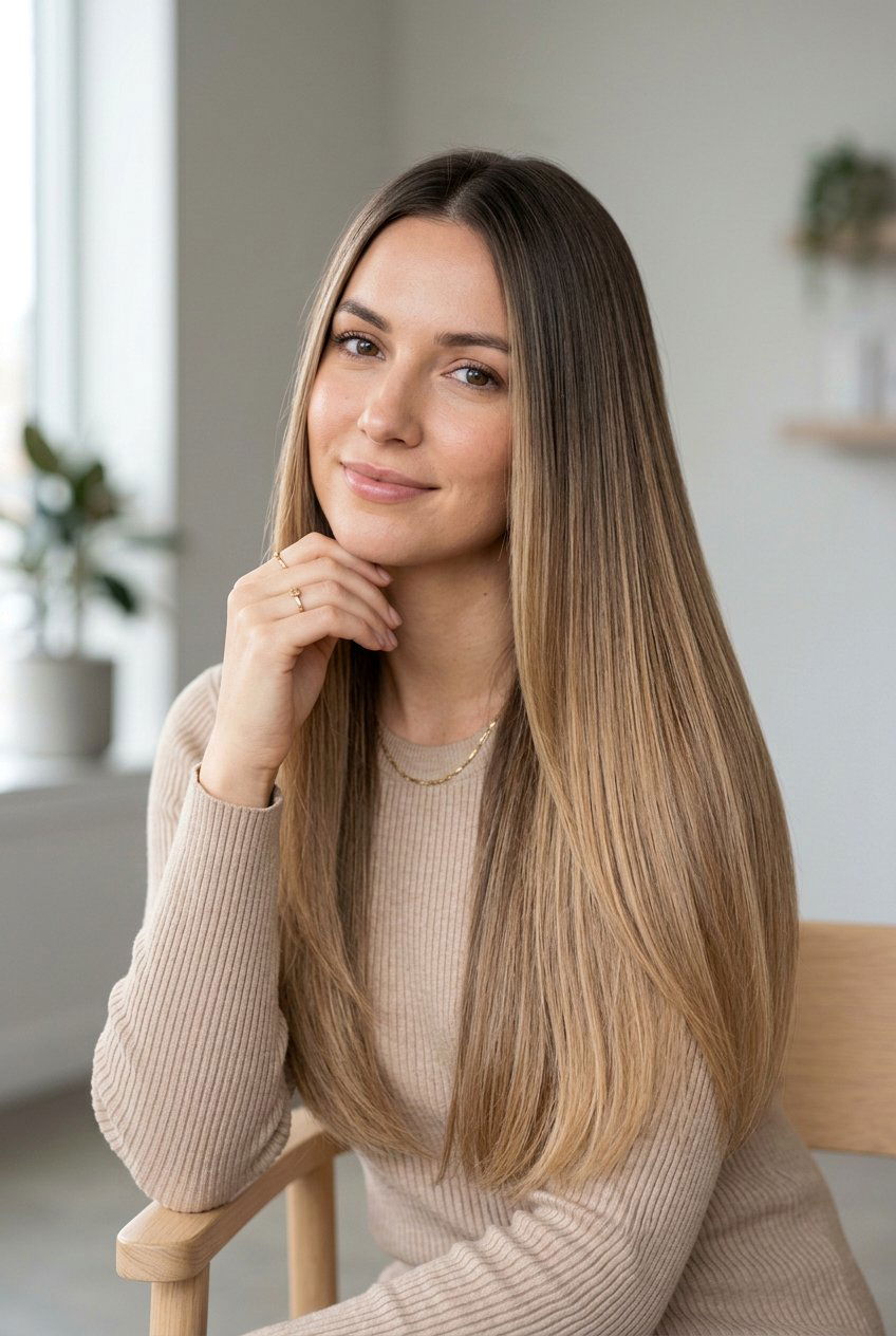 Soft Ombre Balayage on Straight Hair - 20 balayage for straight hair - 20 balayage for straight hair