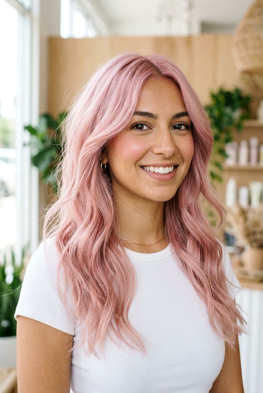 Soft Pastel Pink Hair Color for Olive Skin - 20 hair color ideas for olive skin - 20 hair color ideas for olive skin