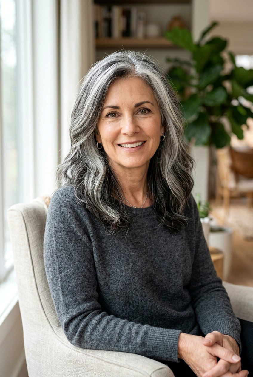 Soft Pepper Gray Transition - 20 transition to gray hair styles - 20 transition to gray hair styles