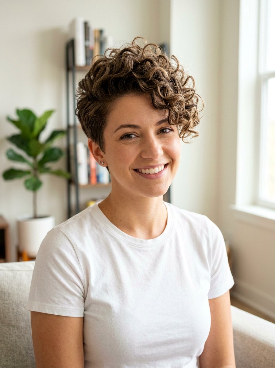 Soft Perm Pixie With Long Top - 20 soft perm for short hair - 20 soft perm for short hair