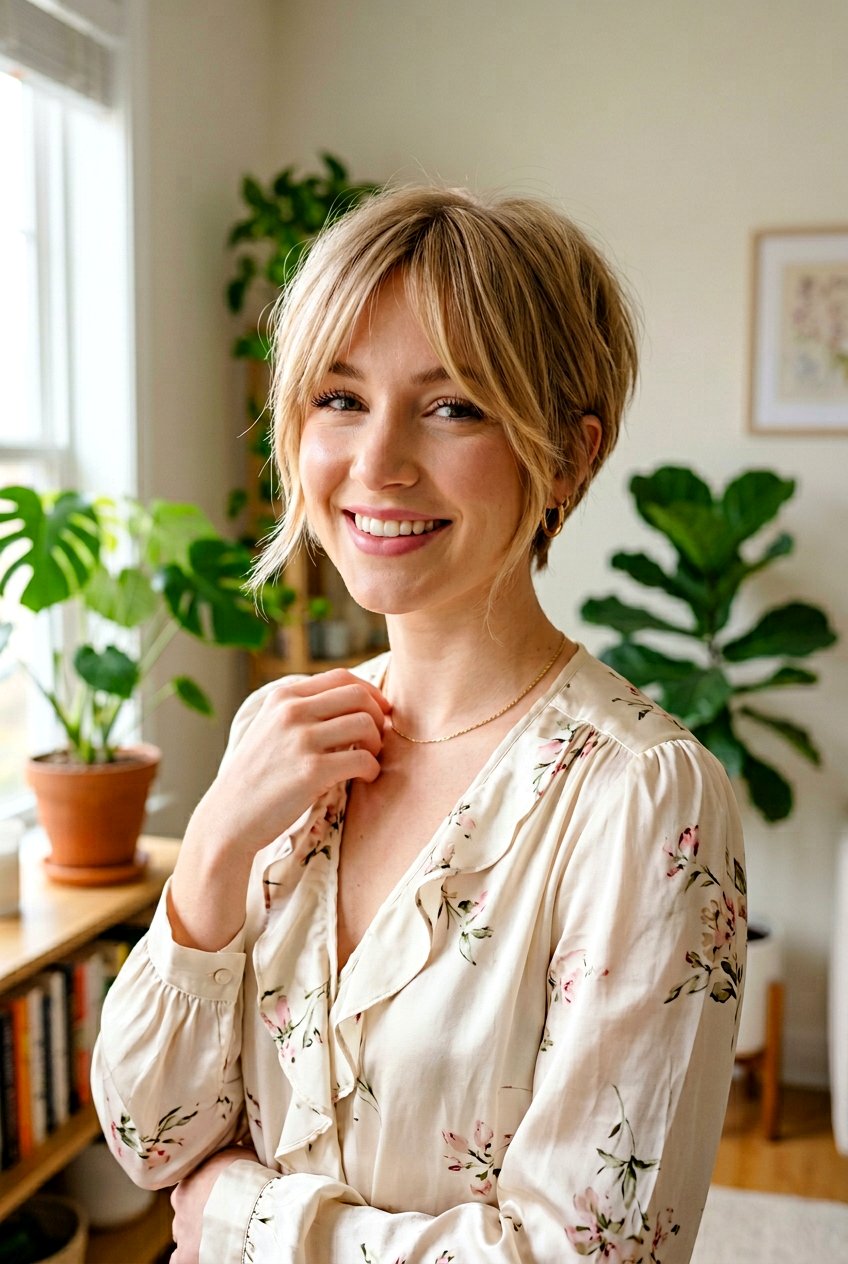 Soft Pixie With Long Bangs - 20 modern pixie haircut with softness - 20 modern pixie haircut with softness