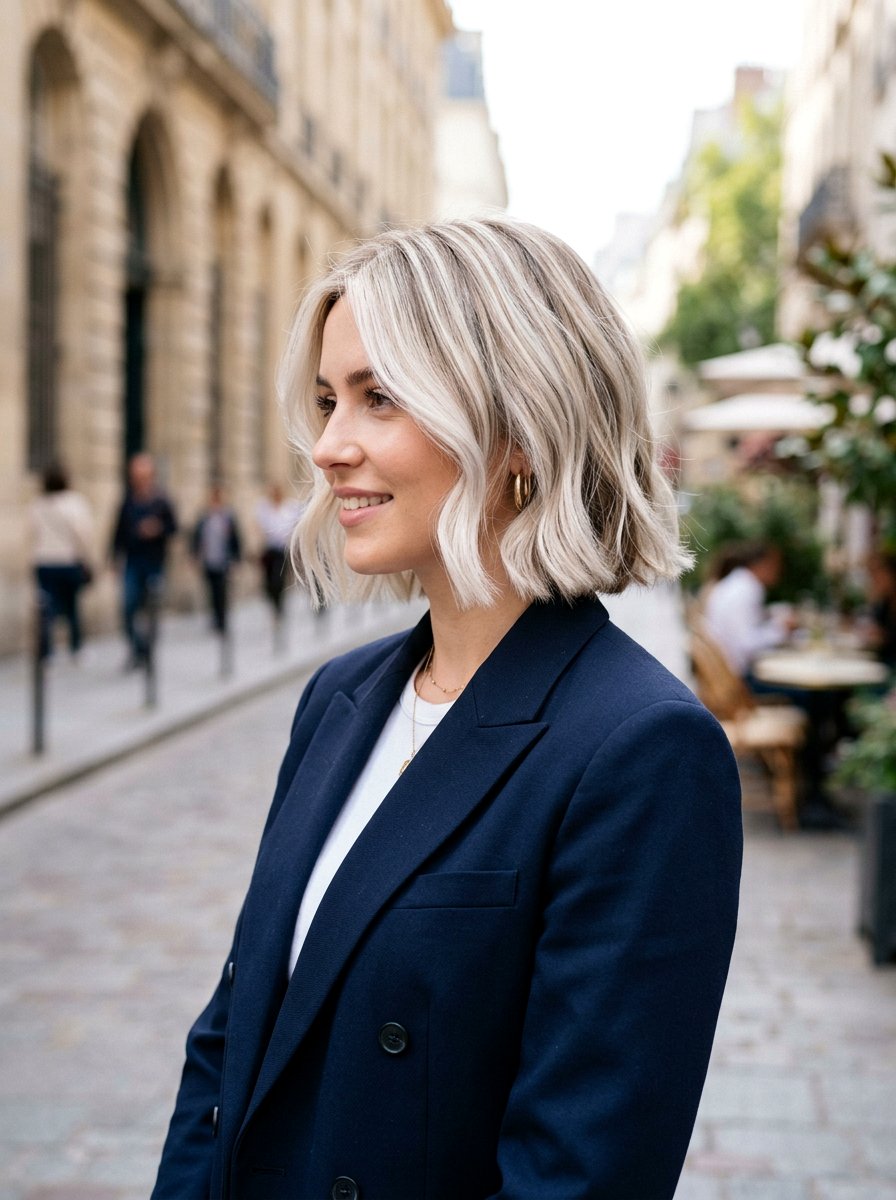 Soft Platinum Balayage Bob Haircut - 20 soft platinum balayage - 20 soft platinum balayage