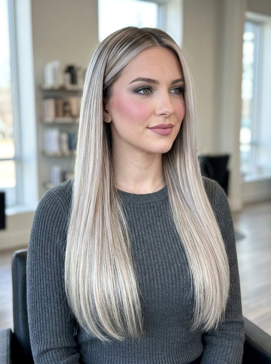 Soft Platinum Balayage For Cool Skin Tones - 20 soft platinum balayage - 20 soft platinum balayage