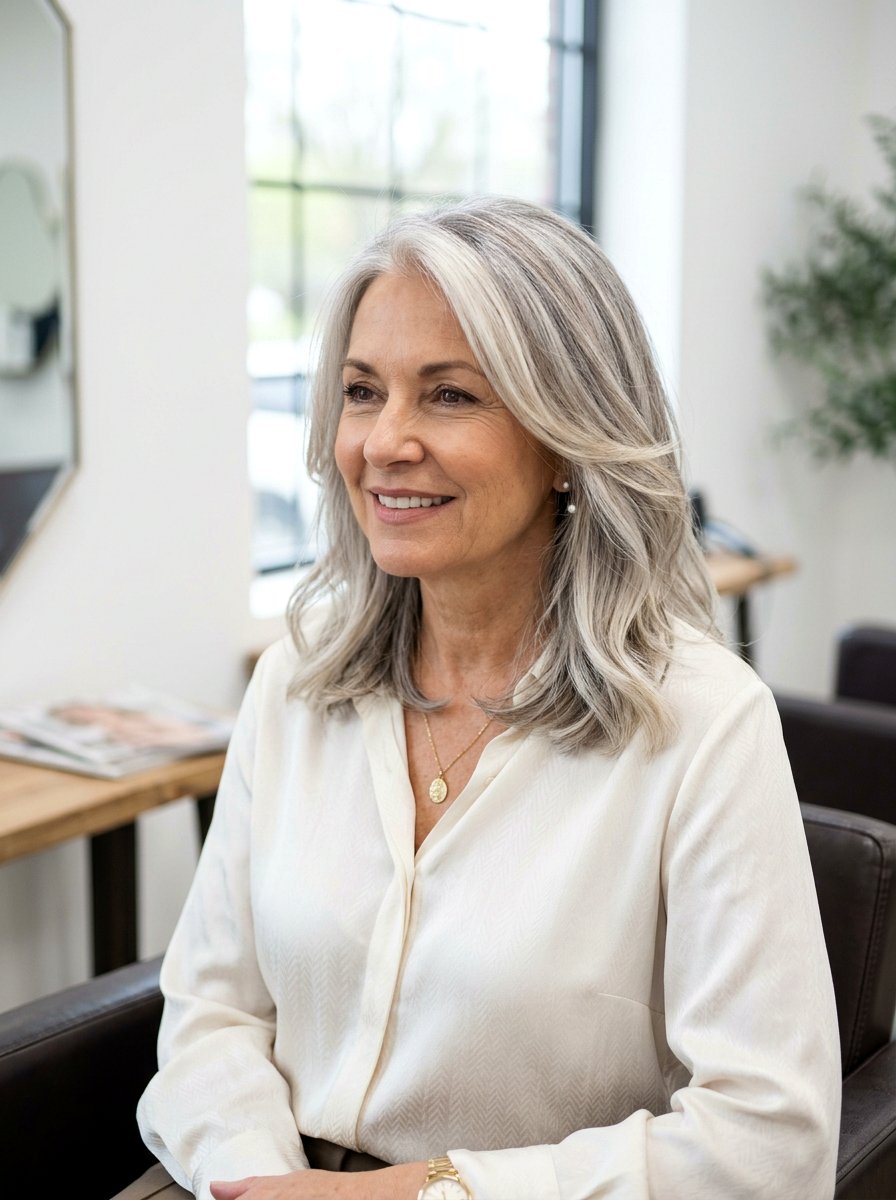 Soft Platinum Balayage For Mature Women - 20 soft platinum balayage - 20 soft platinum balayage