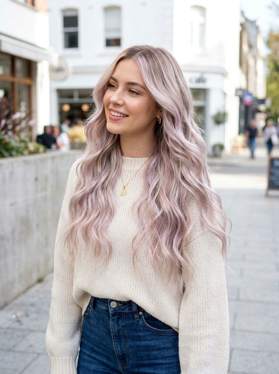 Soft Platinum Balayage With Pastel Touch - 20 soft platinum balayage - 20 soft platinum balayage