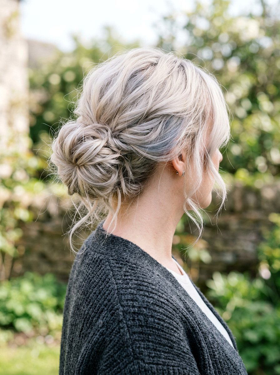 Soft Platinum Hair with Smoky Lowlights - 20 soft platinum with lowlights - 20 soft platinum with lowlights