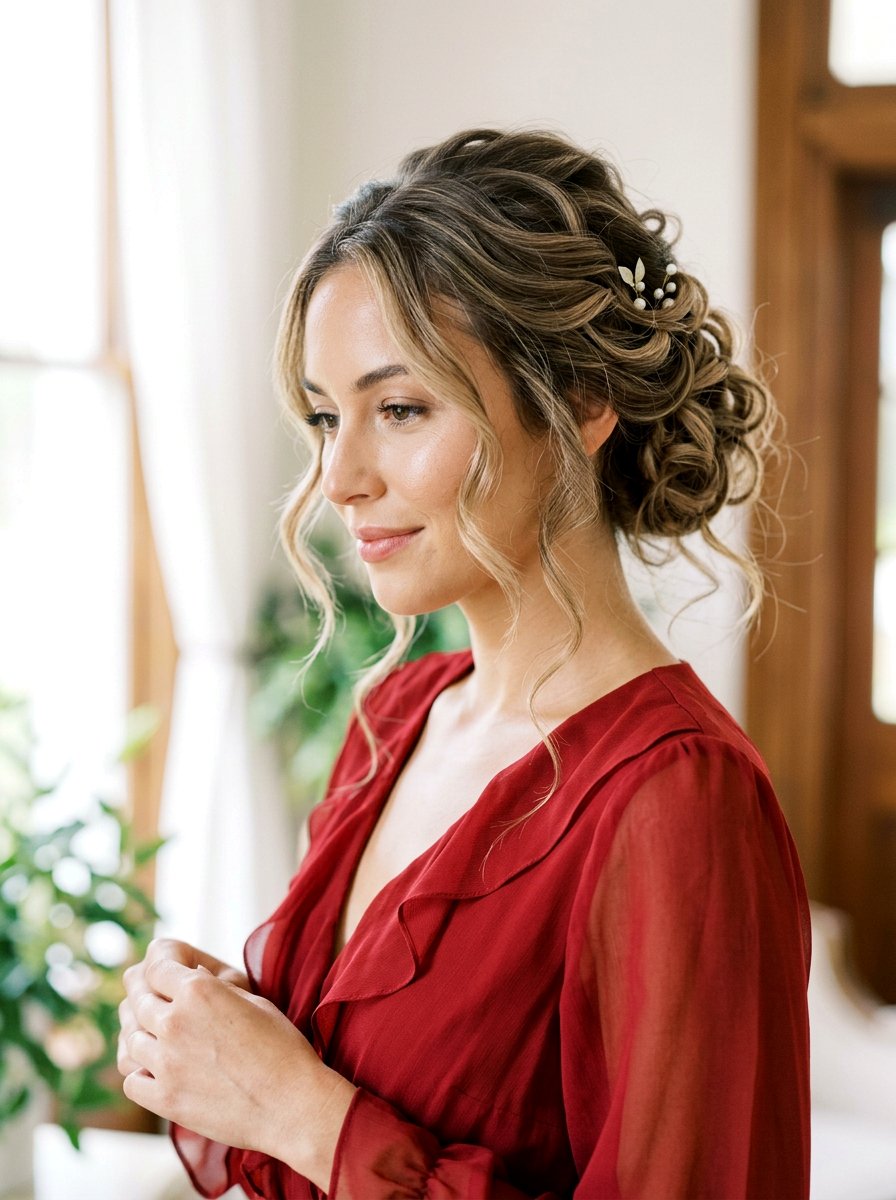 Soft Romantic Updo - 20 party hairstyle for red dress - 20 party hairstyle for red dress