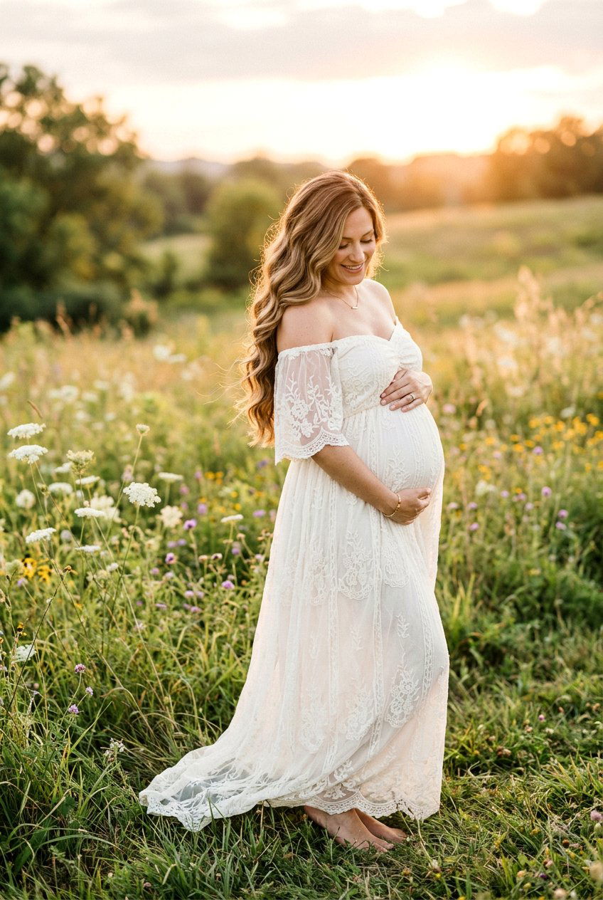 Soft Romantic Waves For Maternity Photos - 20 maternity shoot waves hairstyle - 20 maternity shoot waves hairstyle