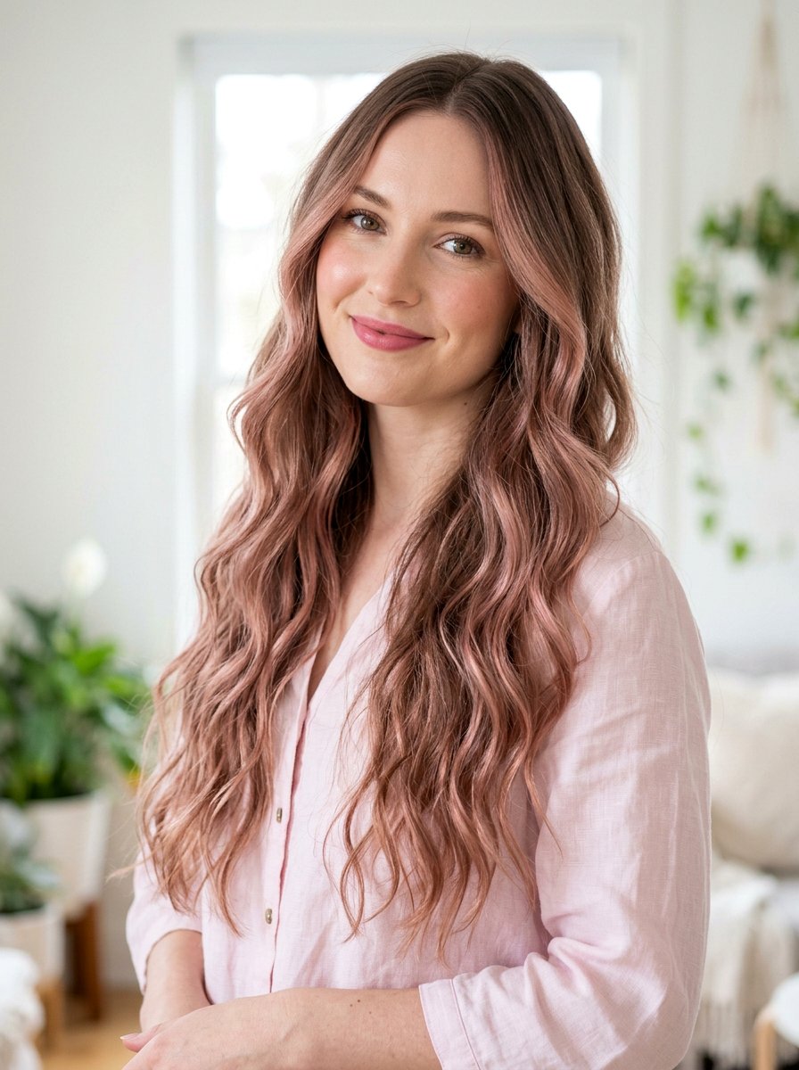 Soft Rose Brown Balayage For Fair Skin Tone - 20 soft rose brown balayage - 20 soft rose brown balayage