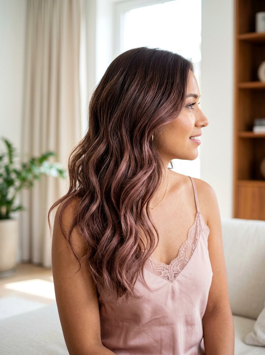 Soft Rose Brown Balayage - 20 rich girl brunette balayage - 20 rich girl brunette balayage