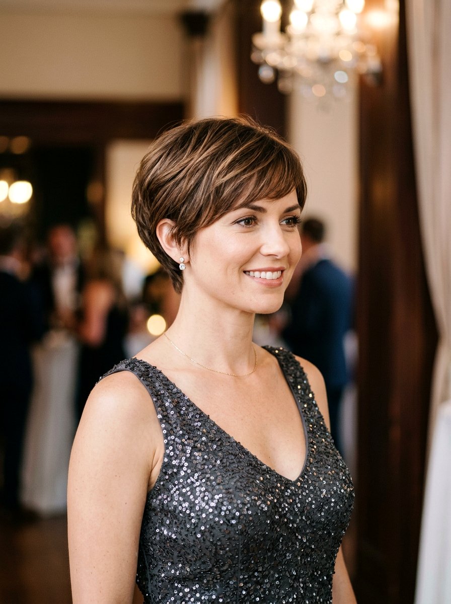 Soft Rounded Pixie - 20 soft feathered pixie for older women - 20 soft feathered pixie for older women