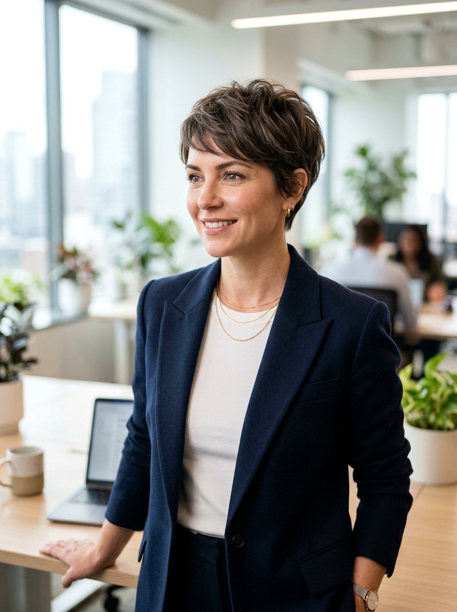 Soft Sculpted Pixie - 20 polished pixie haircut for office women - 20 polished pixie haircut for office women