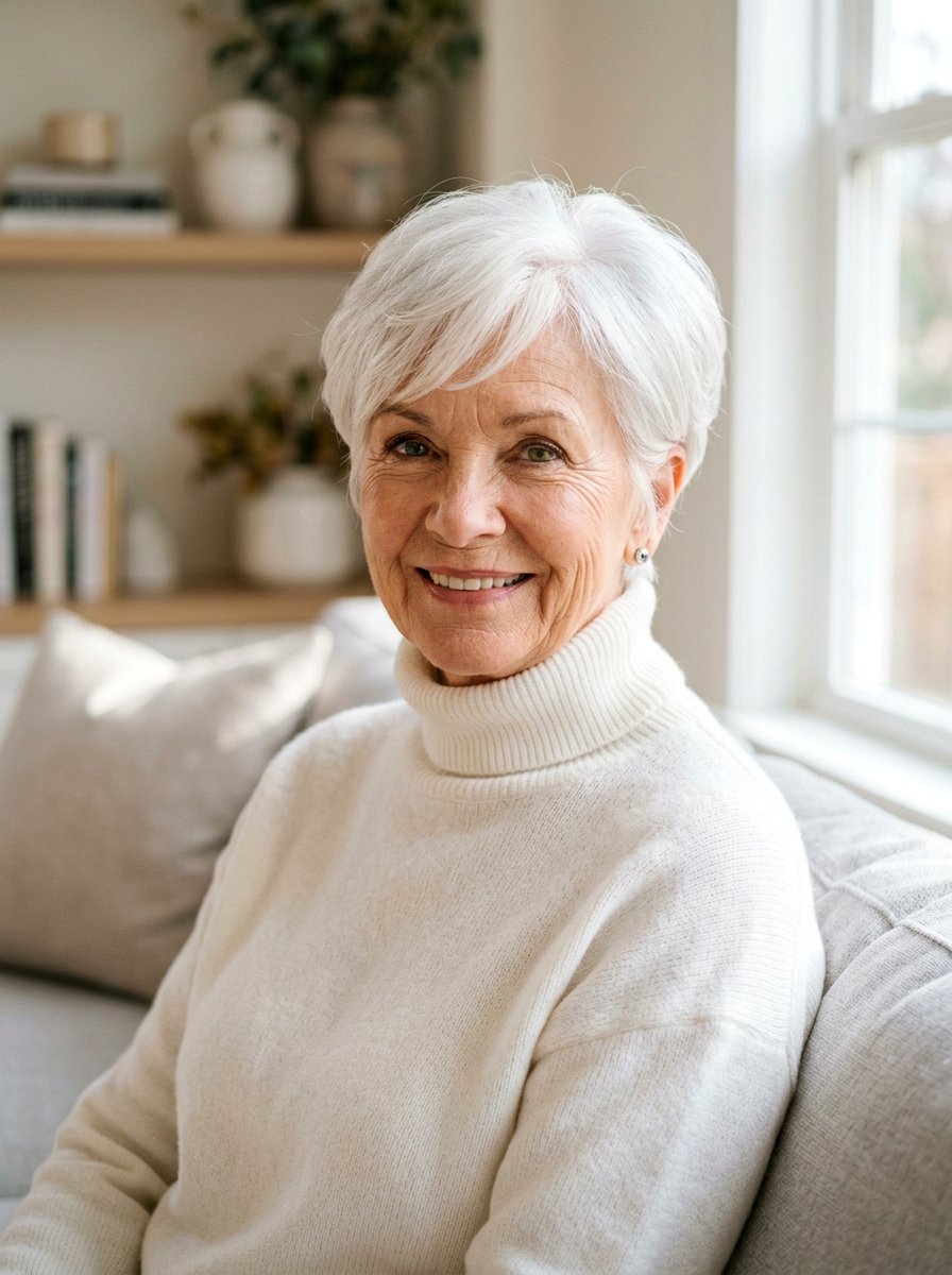 Soft Sculpted White Pixie - 20 white pixie haircut for older women - 20 white pixie haircut for older women
