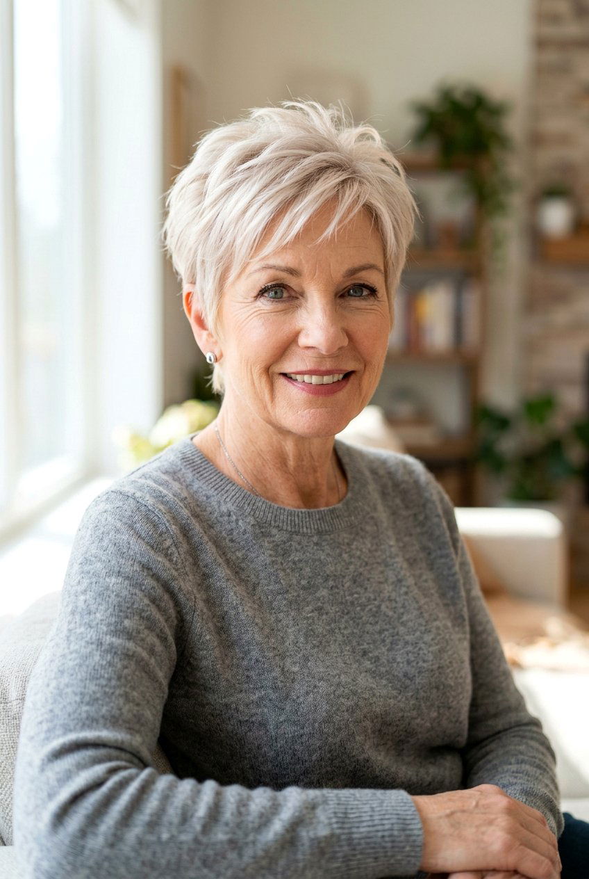 Soft Spiky Pixie - 20 short spiky haircuts for older women - 20 short spiky haircuts for older women
