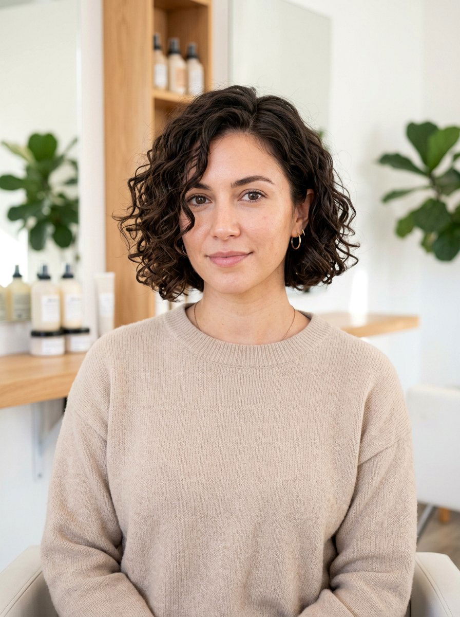 Soft Spiral Perm On Short Bob - 20 soft perm for short hair - 20 soft perm for short hair