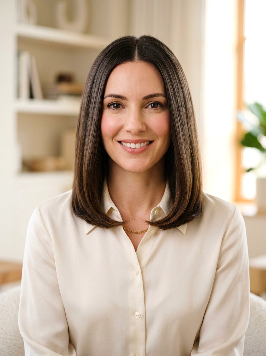 Soft Straight Lob Haircut For Oval Face - 20 soft straight lob haircut - 20 soft straight lob haircut