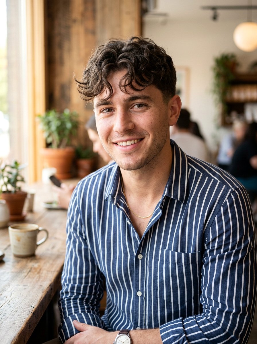 Soft Taper With Wavy Fringe Men - 20 wavy fringe haircut men - 20 wavy fringe haircut men